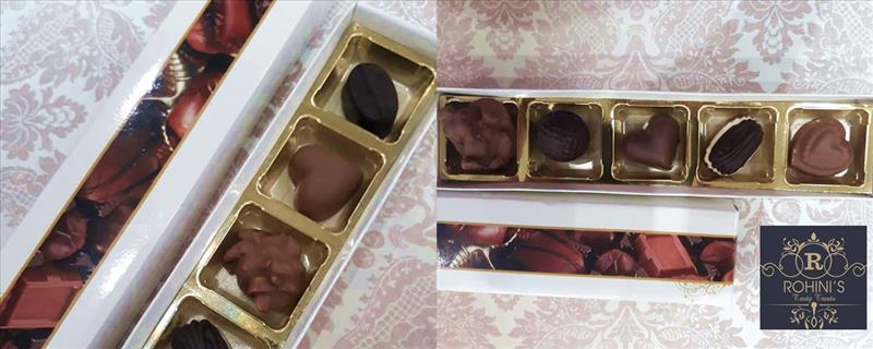 A Box of 5 Assorted Handmade Chocolates