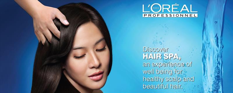 L'Oreal Hair Spa + Hair Wash + Blow Dry + Threading
