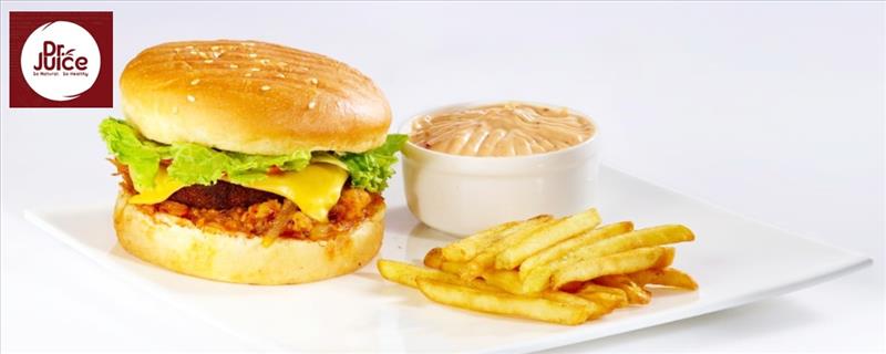 Chicken/Veg Burger + French Fries + Mint Lime